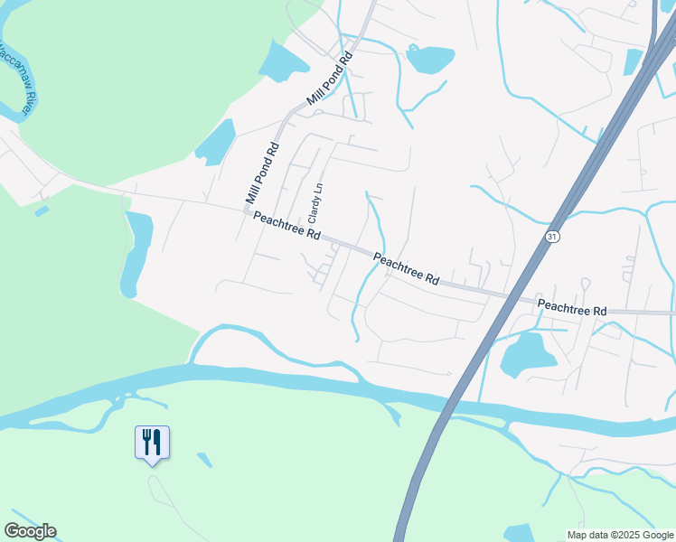 map of restaurants, bars, coffee shops, grocery stores, and more near 4750 Welch Pass in Myrtle Beach