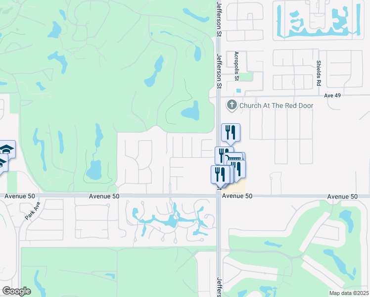 map of restaurants, bars, coffee shops, grocery stores, and more near 49530 Marne Court in La Quinta