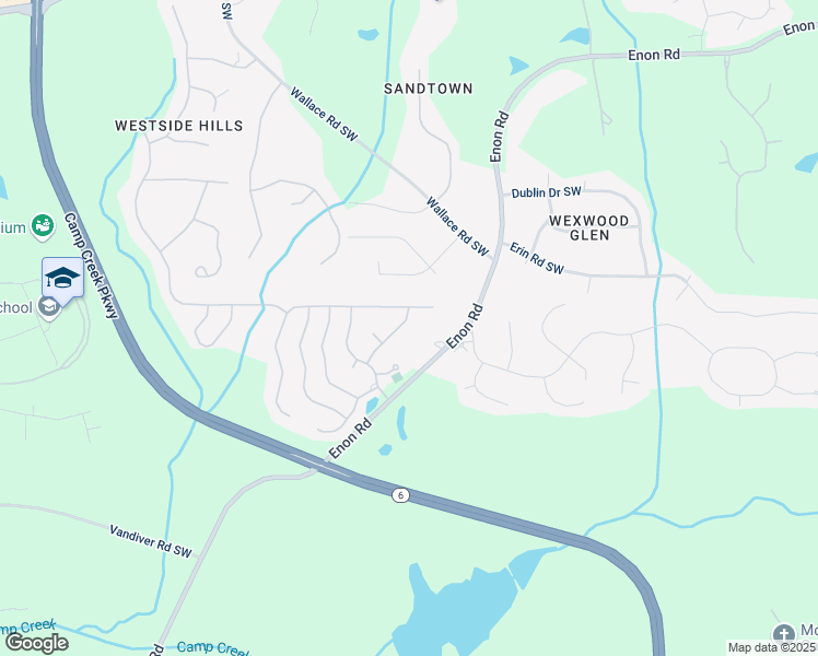 map of restaurants, bars, coffee shops, grocery stores, and more near 5418 Spelman Drive in Atlanta