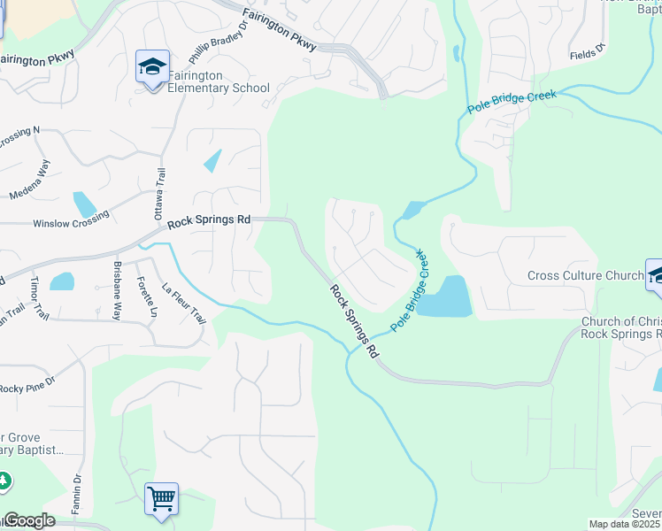 map of restaurants, bars, coffee shops, grocery stores, and more near 3045 Bonnes Drive in Stonecrest