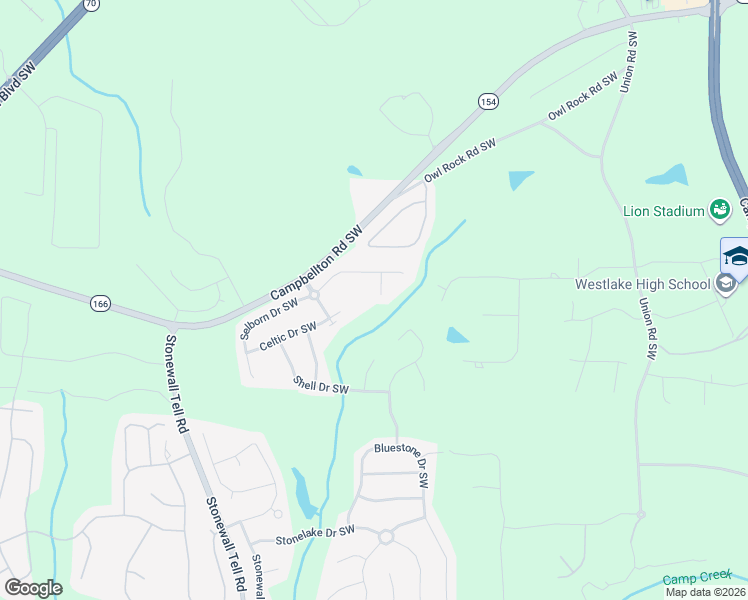 map of restaurants, bars, coffee shops, grocery stores, and more near 145 Norton Lane Southwest in Atlanta