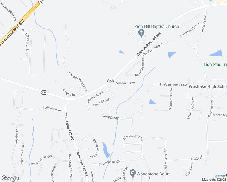 map of restaurants, bars, coffee shops, grocery stores, and more near 2410 Hartly Drive Southwest in Atlanta