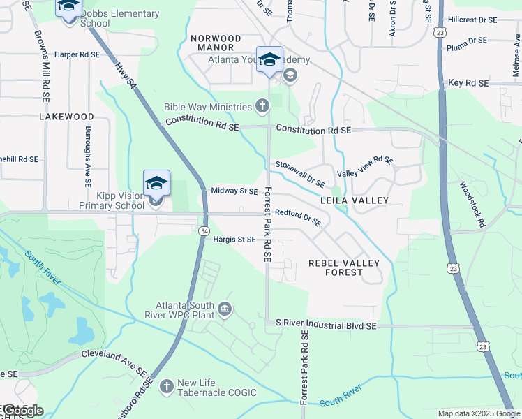 map of restaurants, bars, coffee shops, grocery stores, and more near 890 McWilliams Road in Atlanta