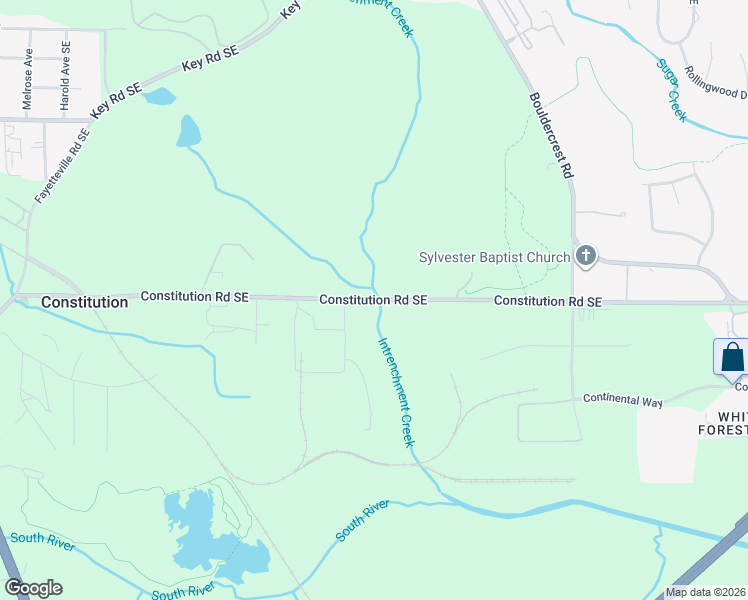 map of restaurants, bars, coffee shops, grocery stores, and more near 3545 International Park Drive Southeast in Atlanta