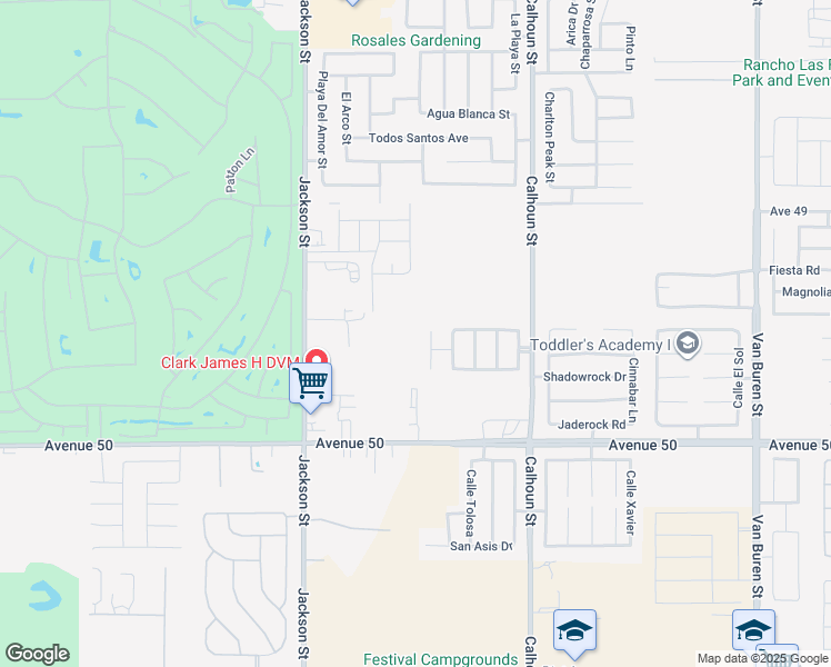 map of restaurants, bars, coffee shops, grocery stores, and more near Seagull in Indio