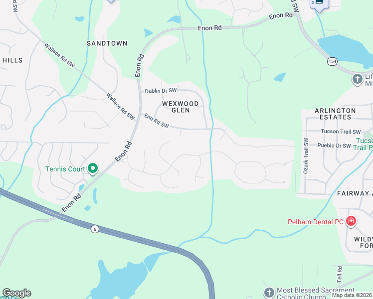 map of restaurants, bars, coffee shops, grocery stores, and more near 5180 Barrington Trace Drive Southwest in Atlanta