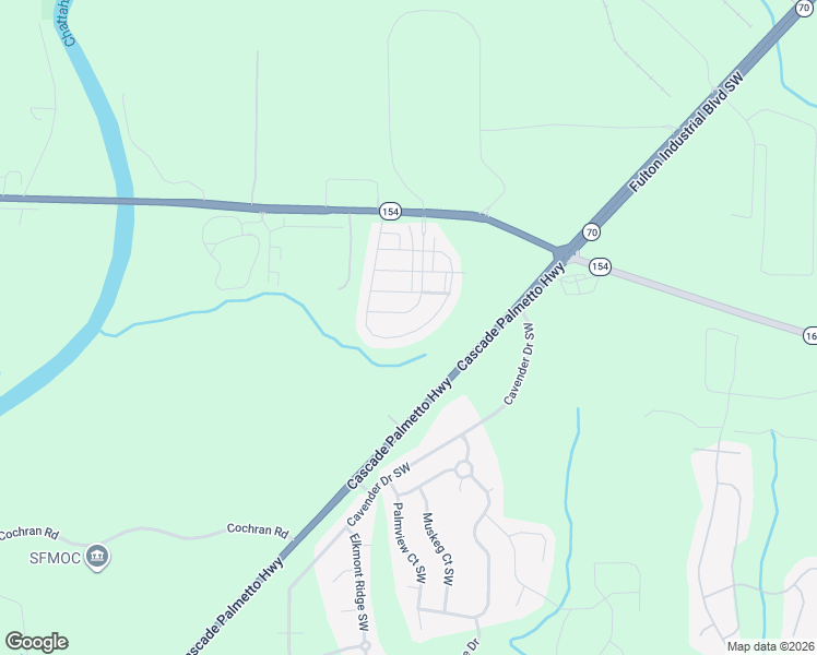 map of restaurants, bars, coffee shops, grocery stores, and more near 2370 Capella Circle Southwest in Atlanta