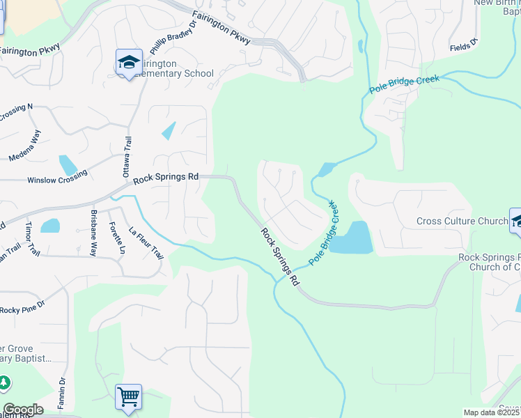 map of restaurants, bars, coffee shops, grocery stores, and more near 3045 Bonnes Drive in Stonecrest