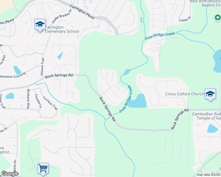 map of restaurants, bars, coffee shops, grocery stores, and more near 3323 Pennington Drive in Lithonia