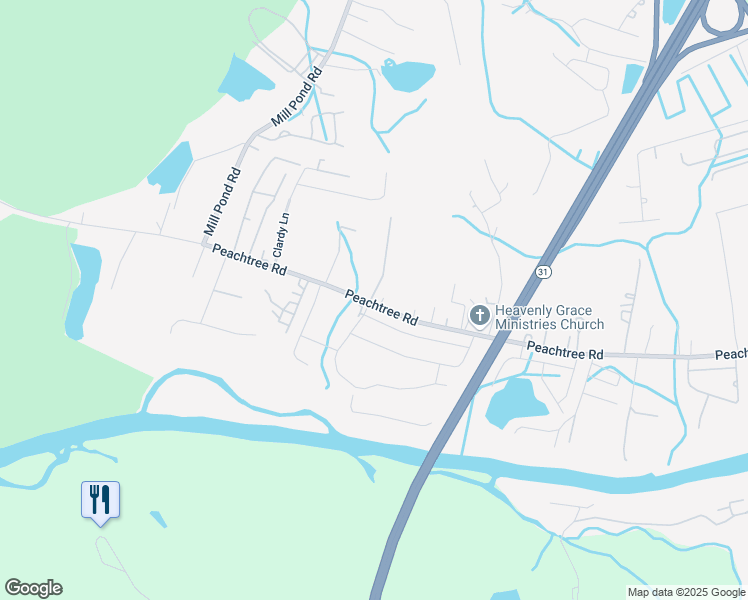 map of restaurants, bars, coffee shops, grocery stores, and more near 170 Alice Bud Lane in Myrtle Beach