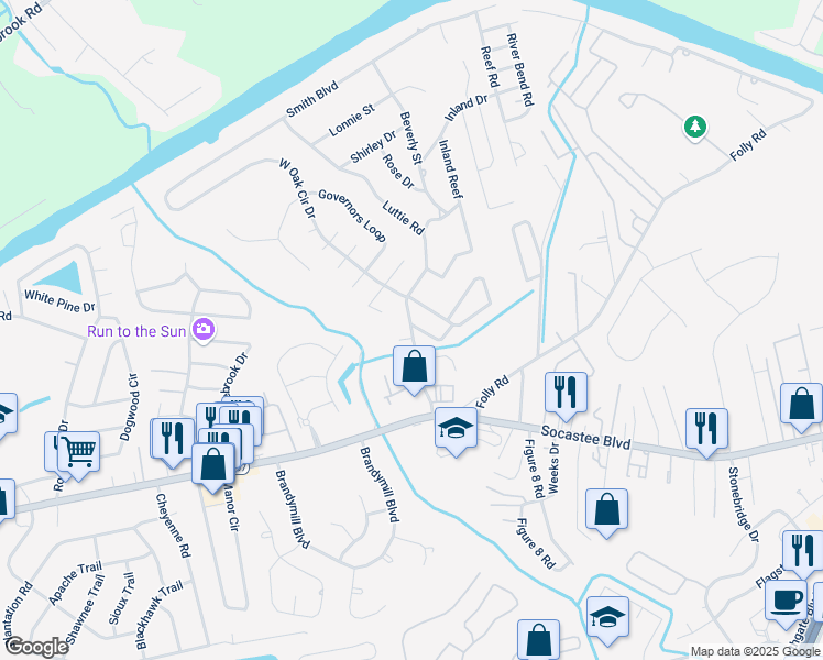 map of restaurants, bars, coffee shops, grocery stores, and more near 707 Connie Court in Myrtle Beach