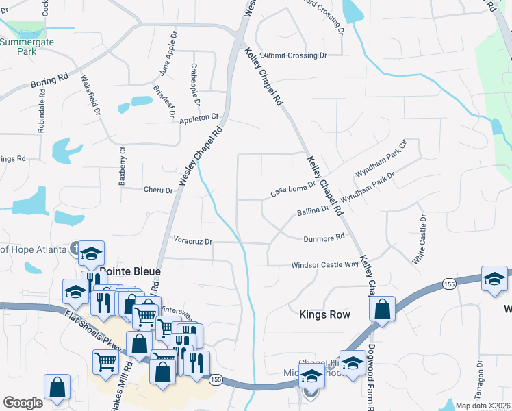 map of restaurants, bars, coffee shops, grocery stores, and more near 4087 Dunmore Road in Decatur