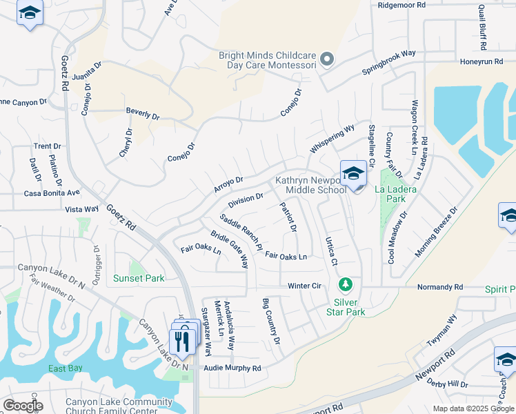 map of restaurants, bars, coffee shops, grocery stores, and more near 24504 Sabaton Circle in Menifee