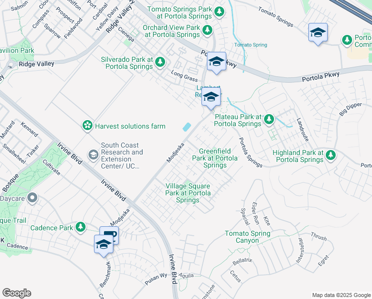 map of restaurants, bars, coffee shops, grocery stores, and more near 113 Excursion in Irvine
