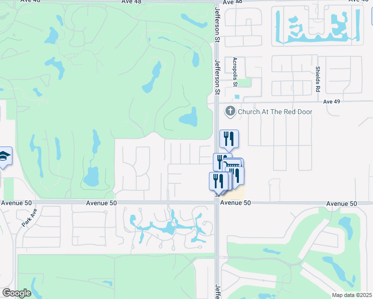 map of restaurants, bars, coffee shops, grocery stores, and more near 49560 Loren Court in La Quinta