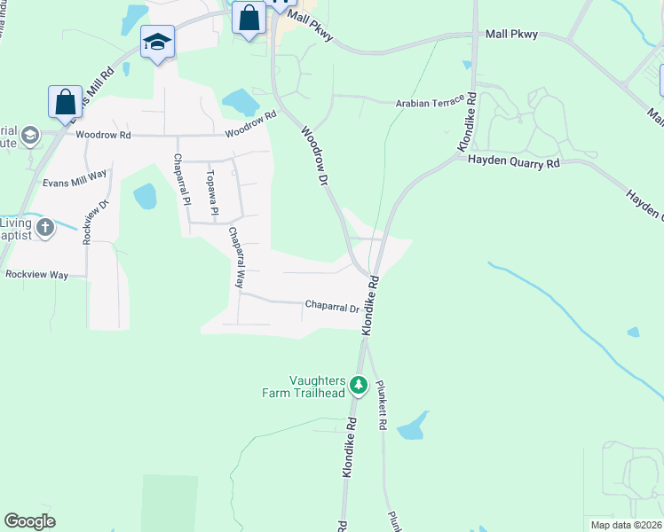 map of restaurants, bars, coffee shops, grocery stores, and more near 6718 Jojanne Lane in Stonecrest
