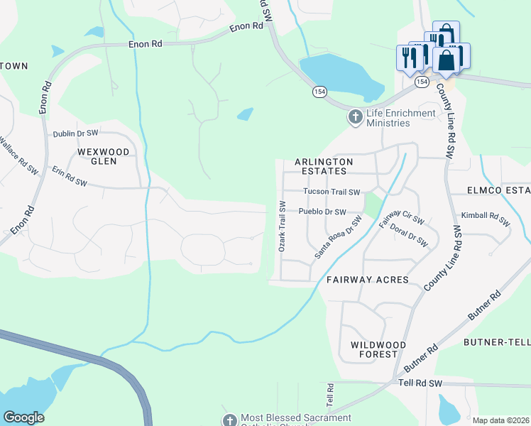 map of restaurants, bars, coffee shops, grocery stores, and more near 315 Freeman Terrace Southwest in Atlanta