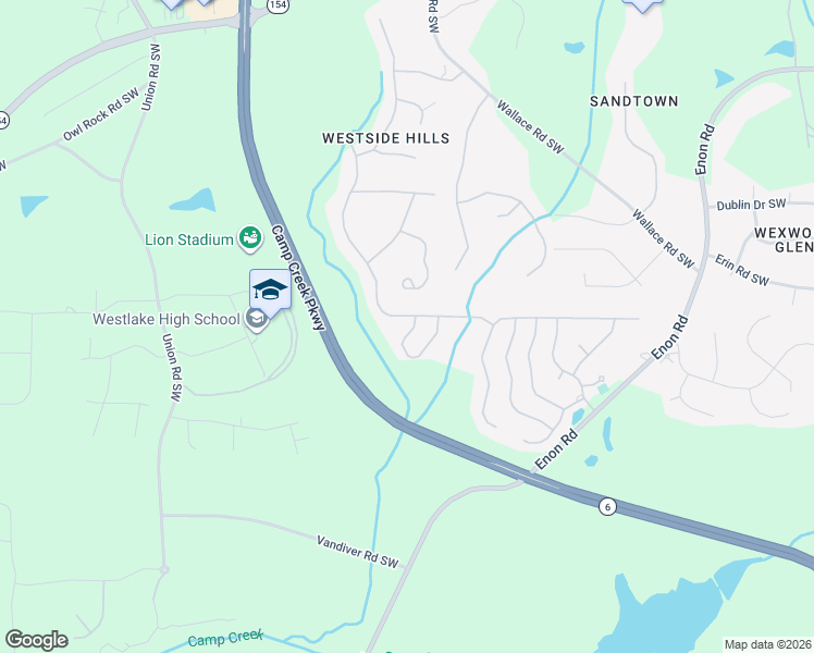map of restaurants, bars, coffee shops, grocery stores, and more near 2499 Reynolds Road Southwest in Atlanta