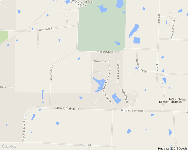 map of restaurants, bars, coffee shops, grocery stores, and more near 4500 Vista Lagos Drive in Sherman