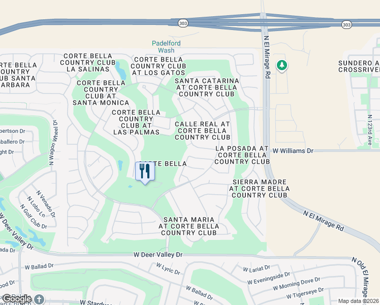 map of restaurants, bars, coffee shops, grocery stores, and more near 12970 West Chapala Drive in Sun City West