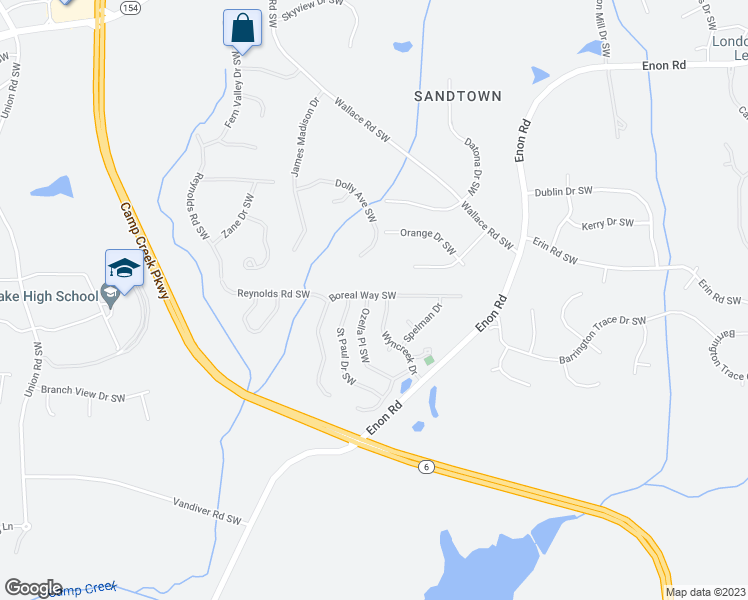 map of restaurants, bars, coffee shops, grocery stores, and more near 2502 Ozella Place Southwest in Atlanta