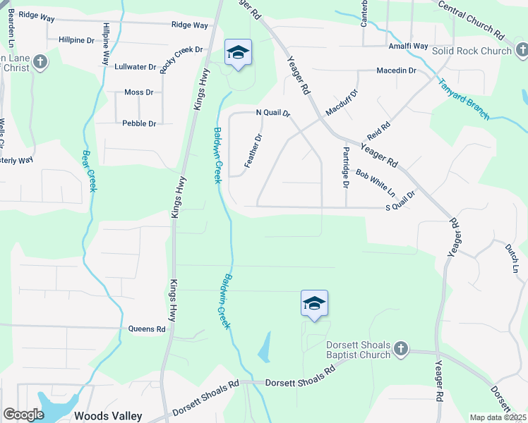 map of restaurants, bars, coffee shops, grocery stores, and more near 5935 South Quail Drive in Douglasville