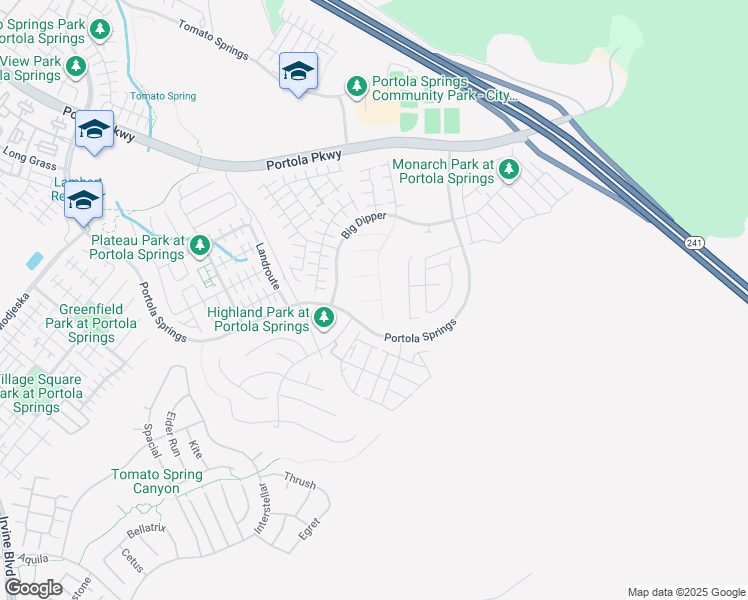 map of restaurants, bars, coffee shops, grocery stores, and more near AWNING in Irvine