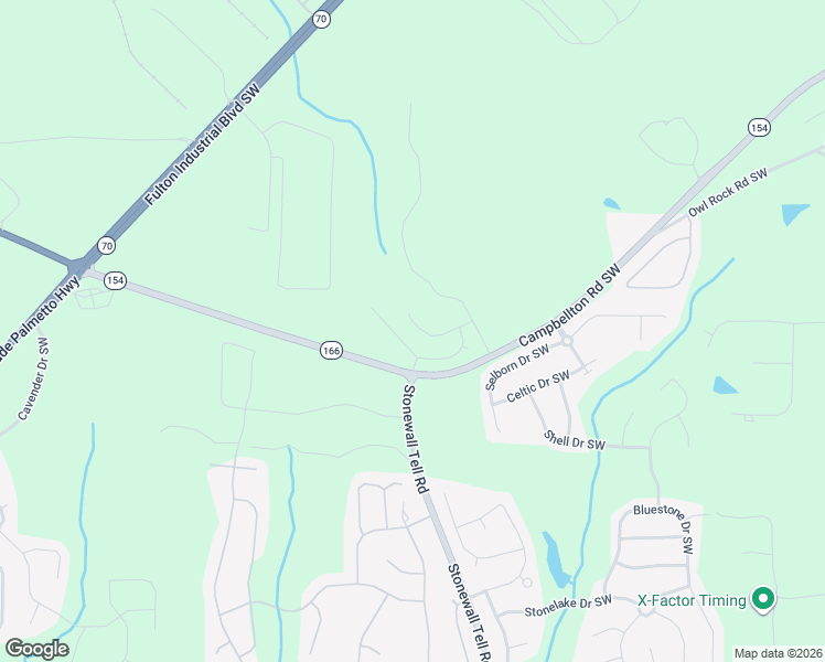 map of restaurants, bars, coffee shops, grocery stores, and more near 2331 Chattahoochee Drive Southwest in Atlanta