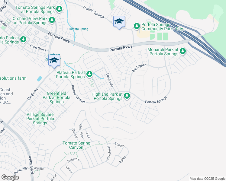 map of restaurants, bars, coffee shops, grocery stores, and more near in Irvine