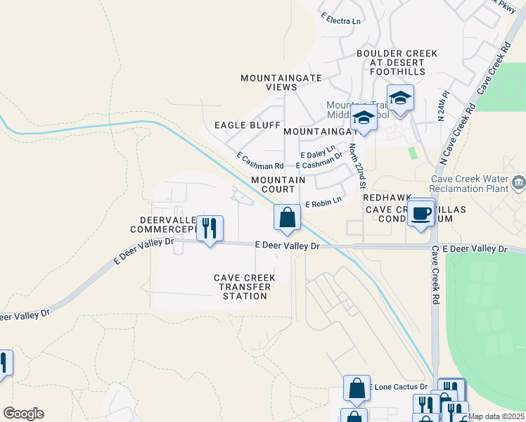map of restaurants, bars, coffee shops, grocery stores, and more near in Phoenix