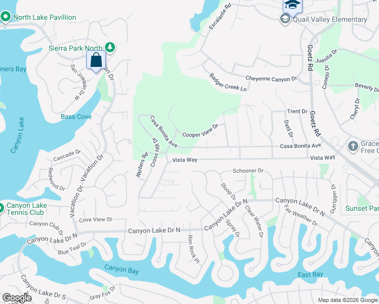 map of restaurants, bars, coffee shops, grocery stores, and more near Casa Bonita Avenue in Menifee