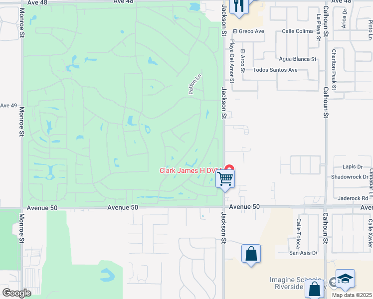map of restaurants, bars, coffee shops, grocery stores, and more near 49527 Wayne Street in Indio