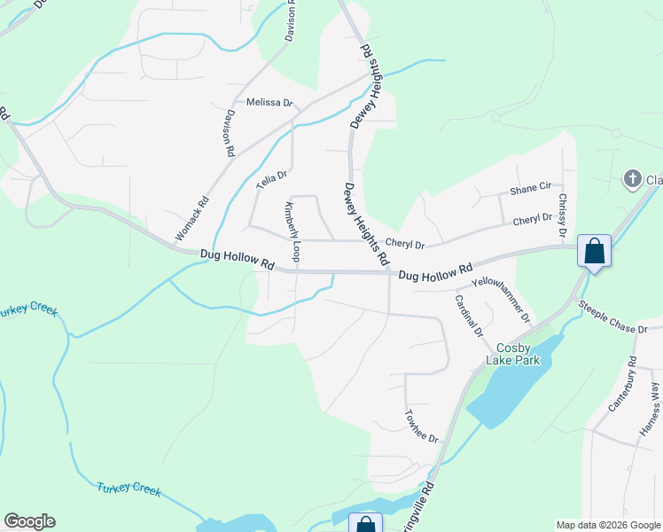 map of restaurants, bars, coffee shops, grocery stores, and more near 5623 Cheryl Drive in Pinson