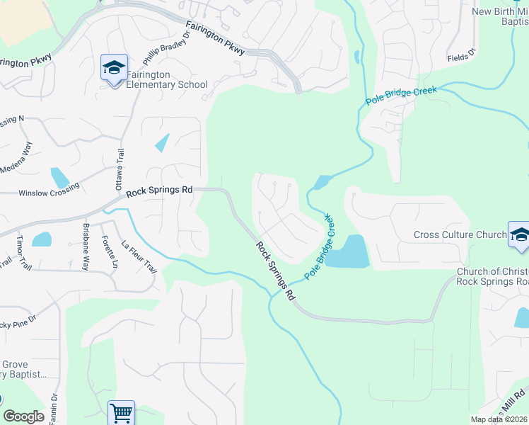 map of restaurants, bars, coffee shops, grocery stores, and more near 3009 Bonnes Drive in Stonecrest