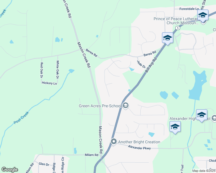map of restaurants, bars, coffee shops, grocery stores, and more near 6955 Pompas Court in Douglasville