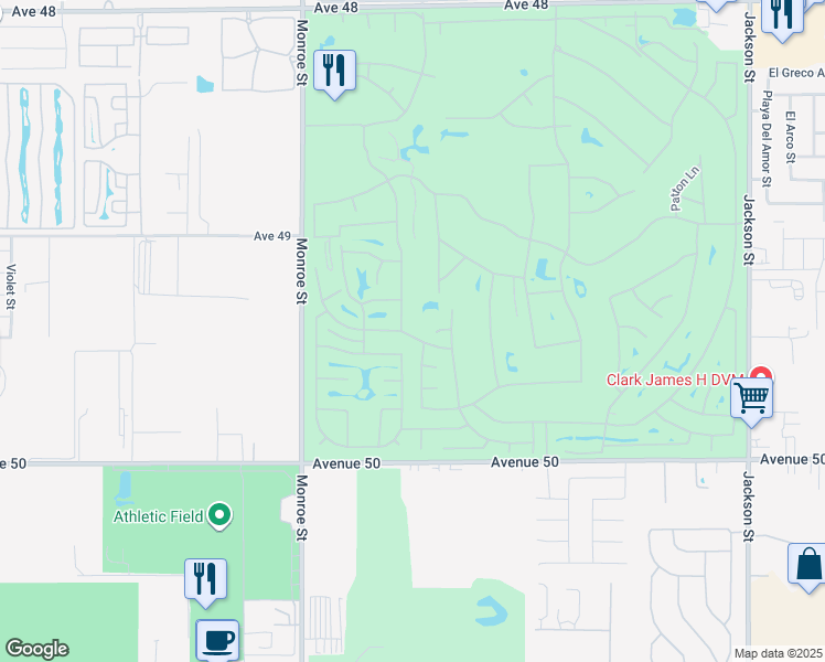 map of restaurants, bars, coffee shops, grocery stores, and more near 82336 Cochran Drive in Indio