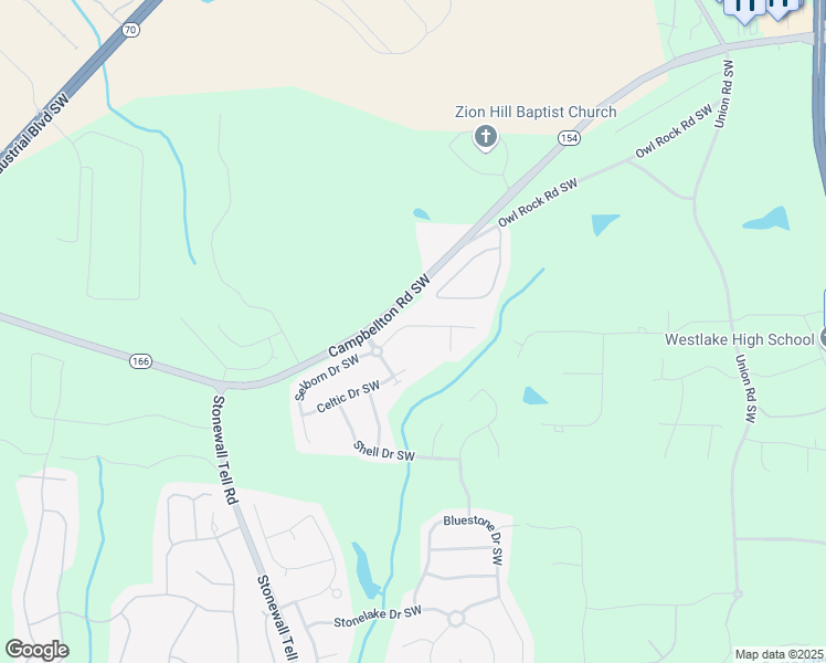 map of restaurants, bars, coffee shops, grocery stores, and more near 6252 Selborn Drive Southwest in Atlanta