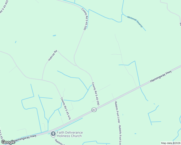 map of restaurants, bars, coffee shops, grocery stores, and more near 140 County Road S-45-590 in Kingstree