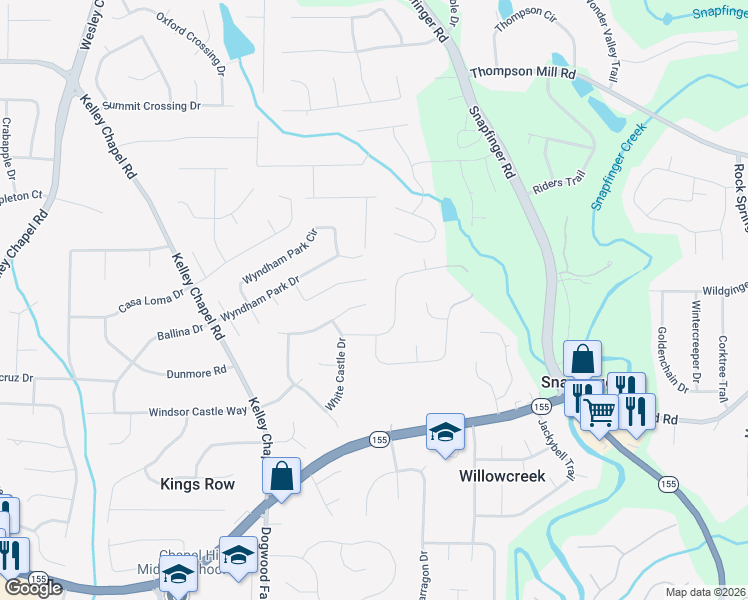 map of restaurants, bars, coffee shops, grocery stores, and more near 3201 Greenvale Way in Decatur