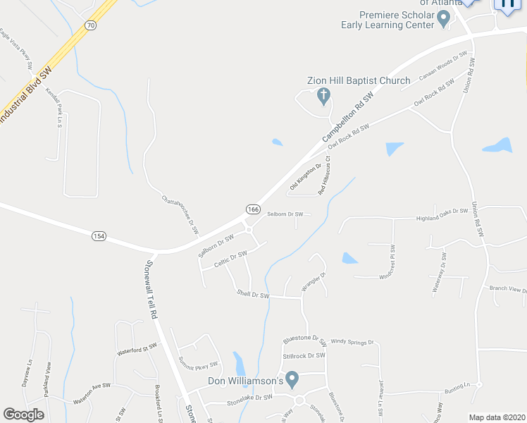 map of restaurants, bars, coffee shops, grocery stores, and more near 6245 Selborn Drive Southwest in Atlanta