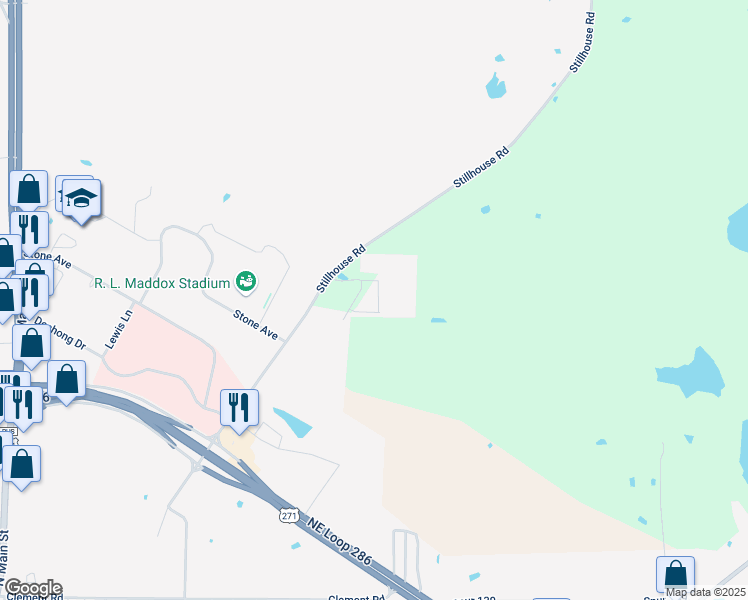 map of restaurants, bars, coffee shops, grocery stores, and more near 2810 Stillhouse Road in Paris