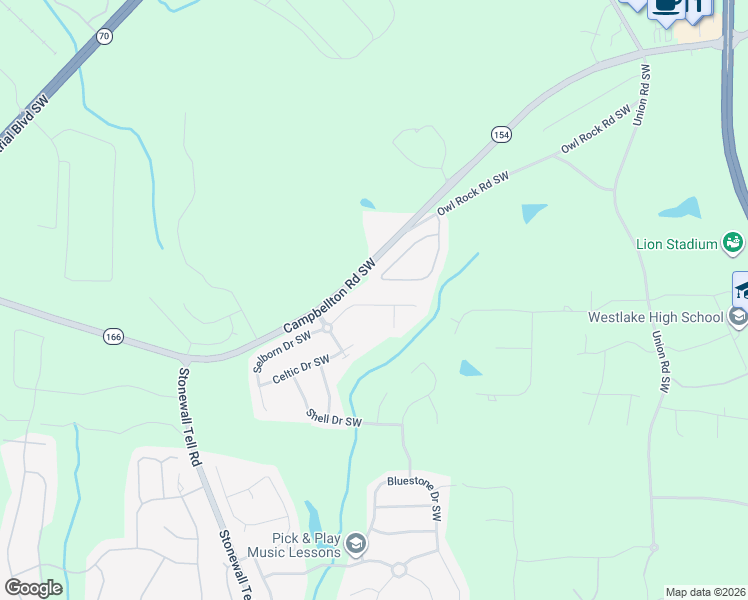 map of restaurants, bars, coffee shops, grocery stores, and more near 6245 Selborn Drive Southwest in Atlanta