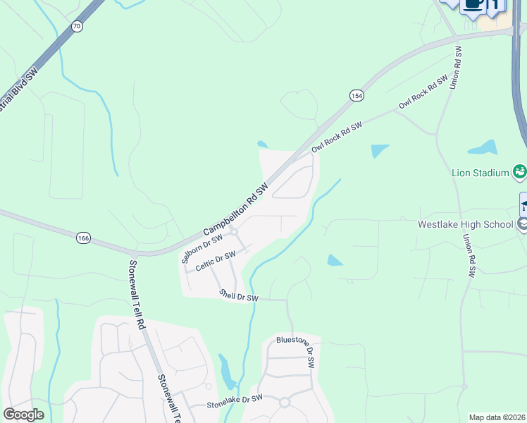 map of restaurants, bars, coffee shops, grocery stores, and more near 6241 Selborn Drive Southwest in Atlanta