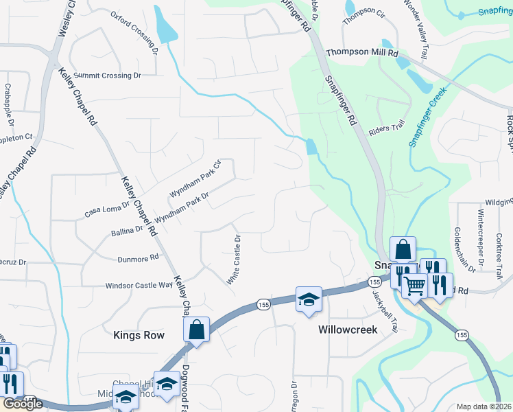 map of restaurants, bars, coffee shops, grocery stores, and more near 3205 Greenvale Way in Decatur