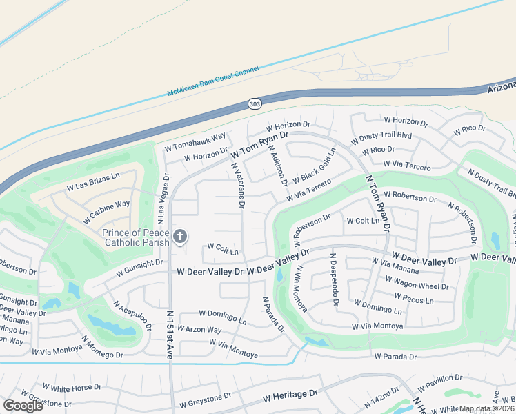 map of restaurants, bars, coffee shops, grocery stores, and more near 14612 West Ganado Drive in Sun City West