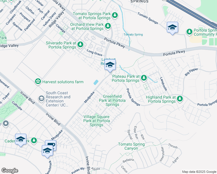 map of restaurants, bars, coffee shops, grocery stores, and more near 140 Hollow Tree in Irvine