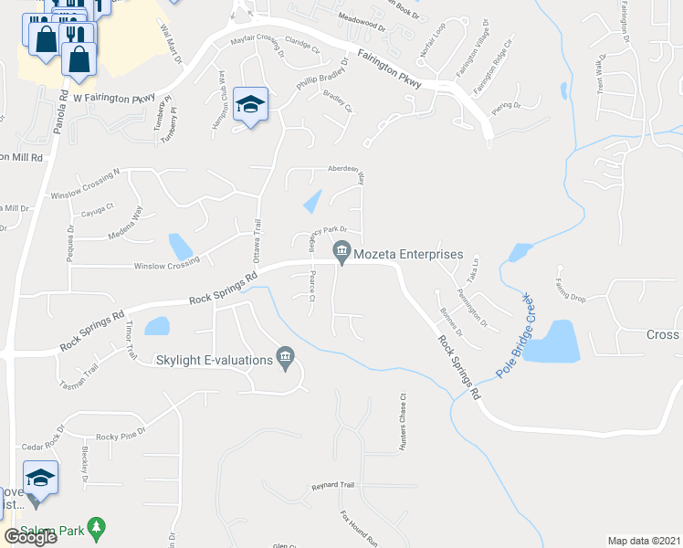 map of restaurants, bars, coffee shops, grocery stores, and more near 3192 Hunters Crossing Point in Stonecrest