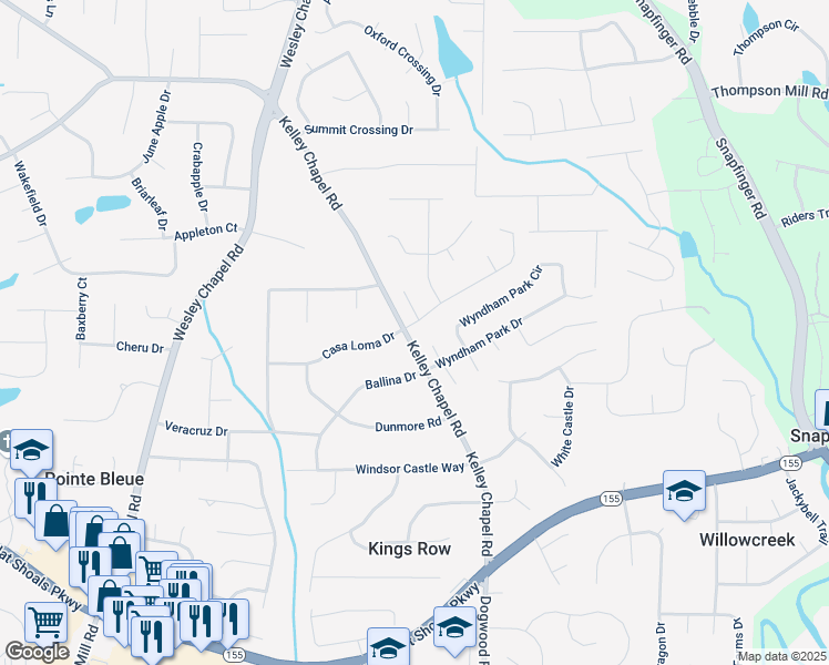 map of restaurants, bars, coffee shops, grocery stores, and more near 4161 Sherwood Oaks Drive in Decatur