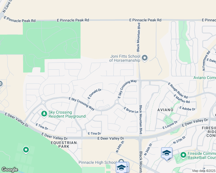 map of restaurants, bars, coffee shops, grocery stores, and more near 3326 E Donald Drive in Phoenix