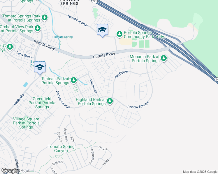 map of restaurants, bars, coffee shops, grocery stores, and more near 185 Plum Lily in Irvine